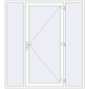 ENERGY-SAVING REHAU SYNEGO 2000x2200 mm RAL 9016 Traffic white two-sided