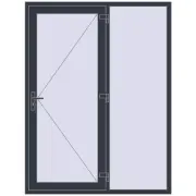 ENERGY-SAVING REHAU SYNEGO 1600x2100 mm ANTHRACITE_GREY_STRUKTURAL two-sided