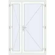 DOOR ALU STANDARD 72 1400x2050 mm RAL 9016 Traffic white two-sided