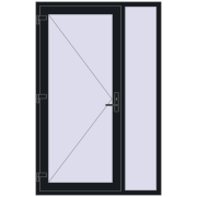 REHAU EURO 60 1300x2000 mm BLACK_COOL_110L-2 two-sided