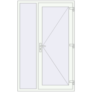 ENERGY-SAVING REHAU SYNEGO 1260x2000 mm RAL 9016 Traffic white two-sided