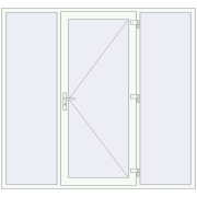 REHAU EURO 60 2190x2050 mm RAL 9016 Traffic white two-sided