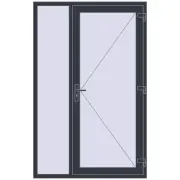 OPTIMUM REHAU BRILLANT 1350x2100 mm ANTHRACITE_GREY_STRUKTURAL two-sided