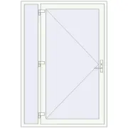 REHAU EURO 60 1400x2050 mm RAL 9016 Traffic white two-sided
