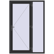 REHAU EURO 60 1400x2100 mm BLACK_STRUCTURAL two-sided