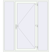 REHAU EURO 60 2000x2270 mm RAL 9016 Traffic white two-sided