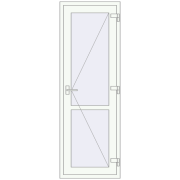 Uși de interior 700x2050 mm REHAU BASE 60 TERRACE (Т94) RAL 9016 Traffic white two-sided