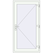 REHAU BASE 60 TERRACE (Т94) 870x1772 mm RAL 9016 Traffic white two-sided