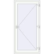 ALU LIGHT A (T94) 1000x2100 mm RAL 9016 Traffic white two-sided