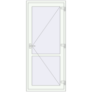 Uși de interior 900x2050 mm ALU LIGHT A (T94) RAL 9016 Traffic white two-sided