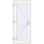 REHAU BASE 60 TERRACE (Т94) 700x1700 mm RAL 9016 Traffic white two-sided