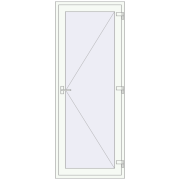 REHAU BASE 60 (Z74) 890x2280 mm RAL 9016 Traffic white two-sided