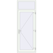 REHAU OPTIMUM 70 TERRACE (Т94) 900x2500 mm RAL 9016 Traffic white two-sided