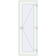 Uși de interior 700x2050 mm REHAU BASE 60 (Z74) RAL 9016 Traffic white two-sided