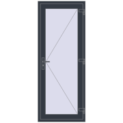 REHAU BASE 60 TERRACE (Т94) 800x2050 mm ANTHRACITE_GREY_STRUKTURAL two-sided