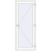 REHAU OPTIMUM 70 TERRACE (Т94) 900x2200 mm RAL 9016 Traffic white two-sided