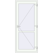 REHAU OPTIMUM 70 TERRACE (Т94) 900x2100 mm RAL 9016 Traffic white two-sided