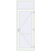 Uși de interior 950x2660 mm ALU LIGHT A (Z72) RAL 9016 Traffic white two-sided