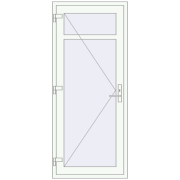 ALU LIGHT A (T94) 850x2000 mm RAL 9016 Traffic white two-sided
