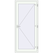 REHAU BASE 60 TERRACE (Т94) 850x2000 mm RAL 9016 Traffic white two-sided