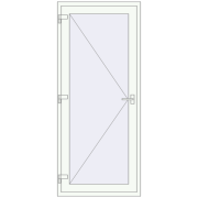 REHAU OPTIMUM 70 TERRACE (Т94) 900x2050 mm RAL 9016 Traffic white two-sided