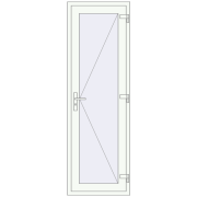 REHAU OPTIMUM 70 TERRACE (Т94) 700x2200 mm RAL 9016 Traffic white two-sided