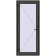 REHAU BASE 60 TERRACE (Т94) 900x2150 mm BASALT_GREY two-sided