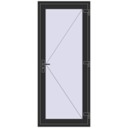 REHAU BASE 60 TERRACE (Т94) 870x2080 mm BLACK_STRUCTURAL two-sided