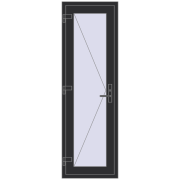 REHAU BASE 60 TERRACE (Т94) 620x1950 mm ANTHRACITE_GREY_GLATT two-sided