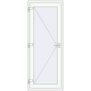 ALU LIGHT A (T94) 825x2049 mm RAL 9016 Traffic white two-sided