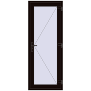 Uși de interior 800x2050 mm REHAU BASE 60 TERRACE (Т94) BLACK_BROWN two-sided