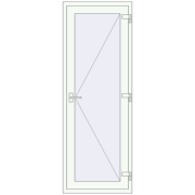 Uși de interior 800x2050 mm REHAU BASE 60 TERRACE (Т94) RAL 9016 Traffic white two-sided