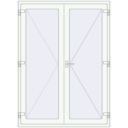 REHAU OPTIMUM 70 TERRACE (Т94) 1500x2050 mm RAL 9016 Traffic white two-sided
