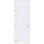 Uși de interior 950x2660 mm REHAU BASE 60 (Z74) RAL 9016 Traffic white two-sided