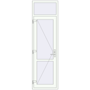 REHAU BASE 60 TERRACE (Т94) 700x2390 mm RAL 9016 Traffic white two-sided