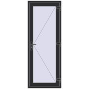 Uși de interior 800x2050 mm REHAU BASE 60 TERRACE (Т94) ANTHRACITE_GREY_GLATT two-sided