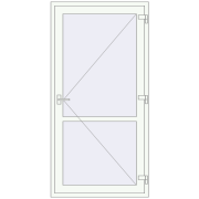 REHAU OPTIMUM 70 TERRACE (Т94) 1065x2080 mm RAL 9016 Traffic white two-sided