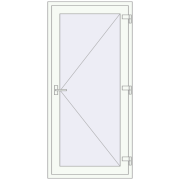 Uși de interior 890x1940 mm REHAU BASE 60 TERRACE (Т94) RAL 9016 Traffic white two-sided