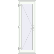 REHAU BASE 60 TERRACE (Т94) 740x1970 mm RAL 9016 Traffic white two-sided