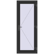 Uși de interior 800x2050 mm REHAU BASE 60 TERRACE (Т94) BLACK_STRUCTURAL two-sided