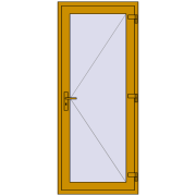Uși de interior 870x2080 mm ALU LIGHT A (T94) RAL 1005 Honey yellow two-sided
