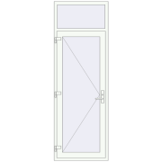 REHAU OPTIMUM 70 (Z74) 850x2500 mm RAL 9016 Traffic white two-sided