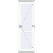 ALU LIGHT A (T94) 700x2080 mm RAL 9016 Traffic white two-sided
