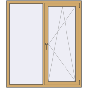 Ferestre 1300x1500 mm ALU LIGHT A RAL 1002 Sand yellow two-sided