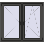 OPTIMUM REHAU EURO 70 1250x1150 mm BASALT_GREY two-sided