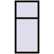 Ferestre 700x1500 mm REHAU ARTEVO BLACK_BROWN two-sided