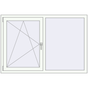 OPTIMUM REHAU EURO 70 1500x1000 mm RAL 9016 Traffic white two-sided