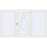 ENERGY-SAVING REHAU SYNEGO MD 1950x1160 mm RAL 9016 Traffic white two-sided
