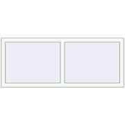 OPTIMUM REHAU EURO 70 1500x600 mm RAL 9016 Traffic white two-sided