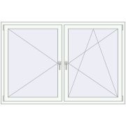 OPTIMUM REHAU EURO 70 1750x1200 mm RAL 9016 Traffic white two-sided
